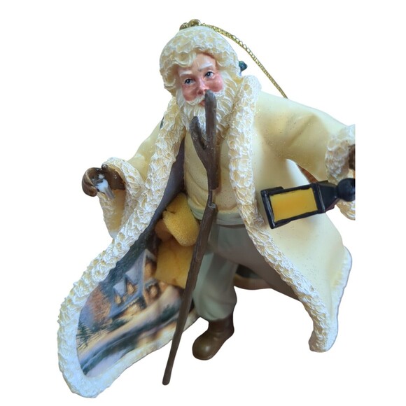 Thomas Kinkade-Ashton Drake 3 Old World Santa Ornaments. Stick Is Loose. 4" Tall - Picture 5 of 12